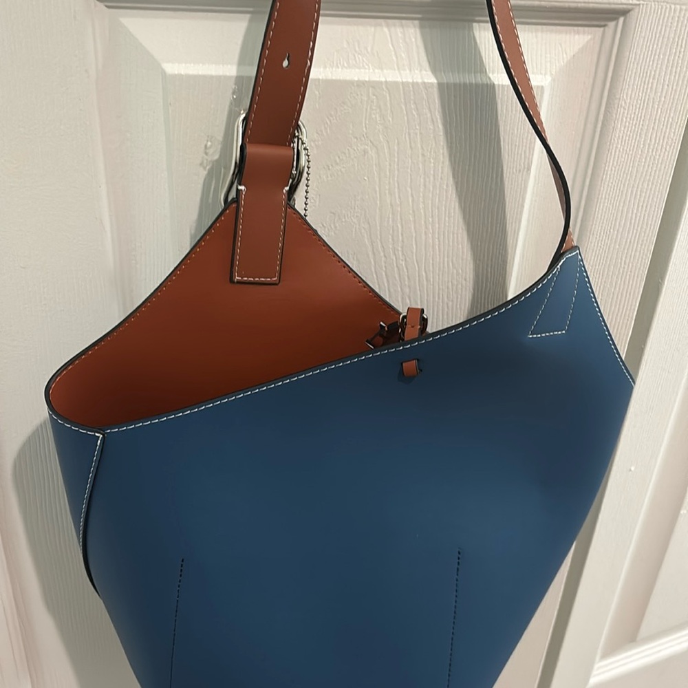 Leather pocketbook/with wristlet. New never used